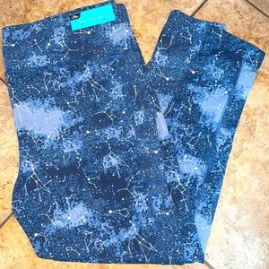 Crane Blue Yoga Pants Leggings Constellation XXL